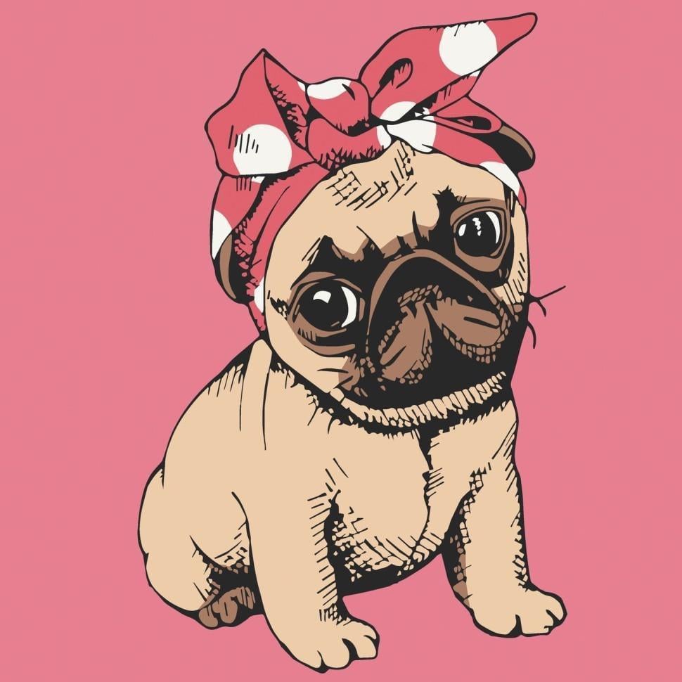 Картина за номерами ART CRAFT Мопсик 15062-AC 30x30 см (RLT55822) Картина за номерами ART CRAFT Мопсик 15062-AC 30x30 см (RLT55822)