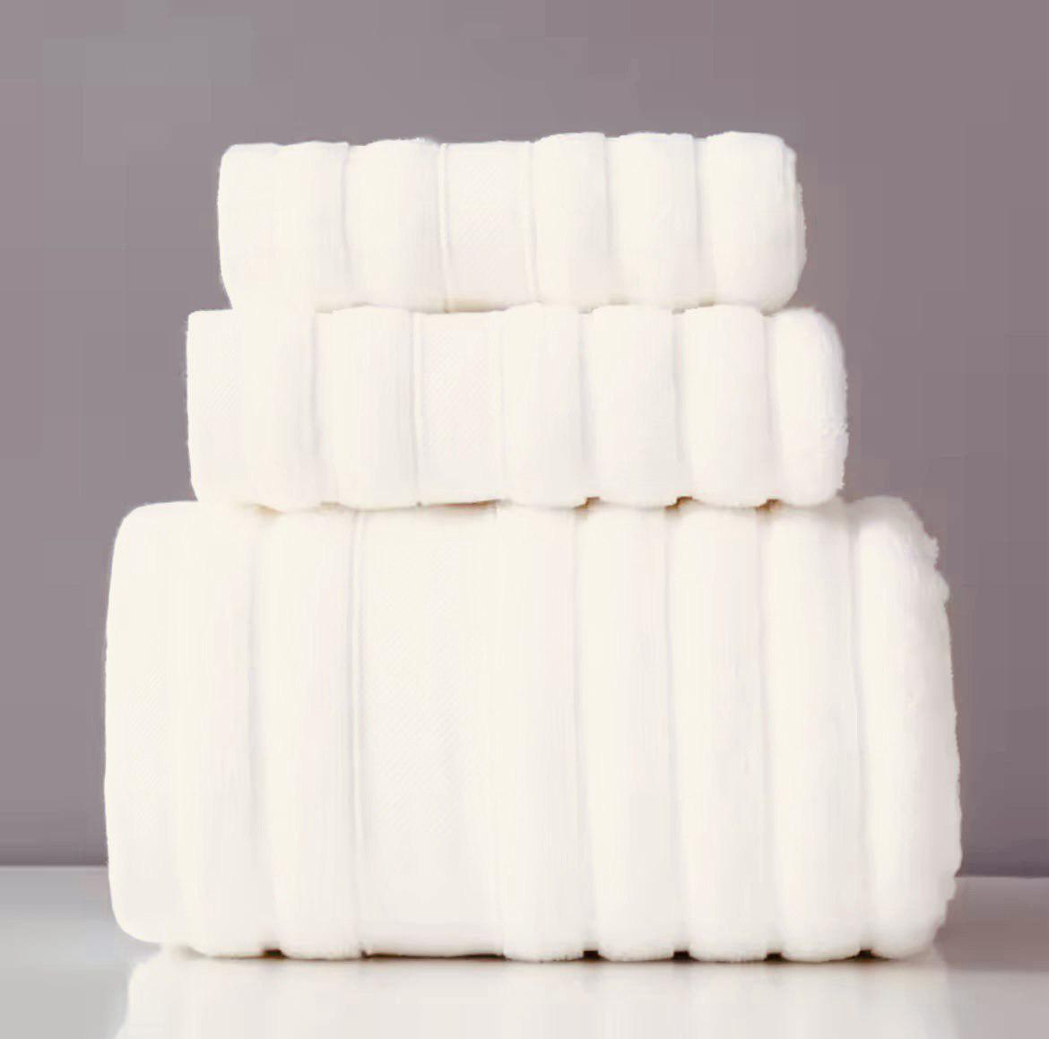 Набір рушників Soft Strip 3в1 140х70 см/74х34 см/74х34 см Молочний (NR3in1MilkStrip) - фото 6