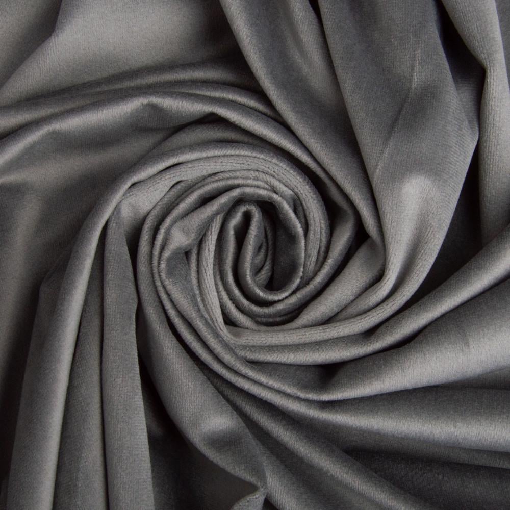 Тканина велюр однотонний Вайлет 290 гр/м2 150 см Сірий (26879) Тканина велюр однотонний Вайлет 290 гр/м2 150 см Сірий (26879)