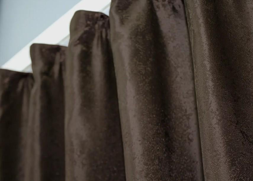 Шторы жаккард 1,3х1,7 м 2 шт. Коричневый (436ш) - фото 6 Шторы жаккард 1,3х1,7 м 2 шт. Коричневый (436ш) - фото 6