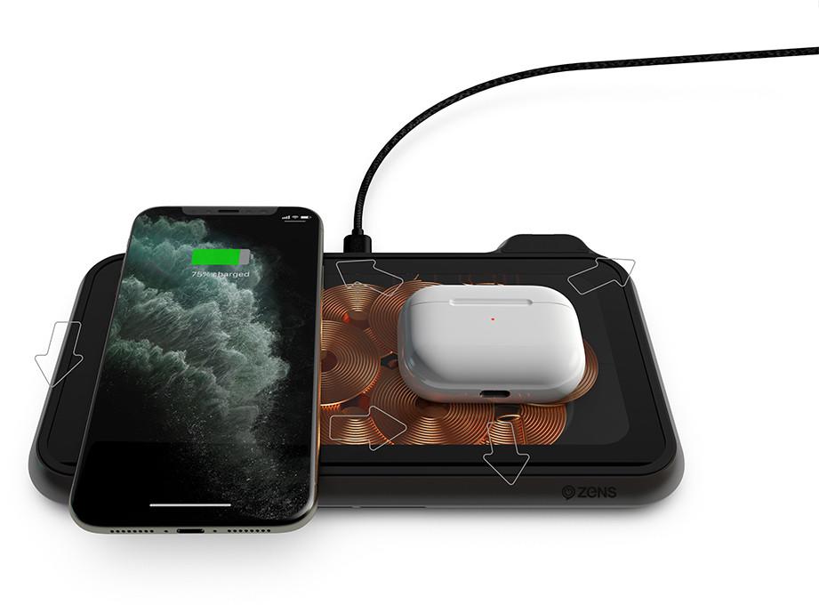 Беспроводная зарядка Zens Liberty Wireless Charger 30W Glass, Black (ZEDC09G/00)
