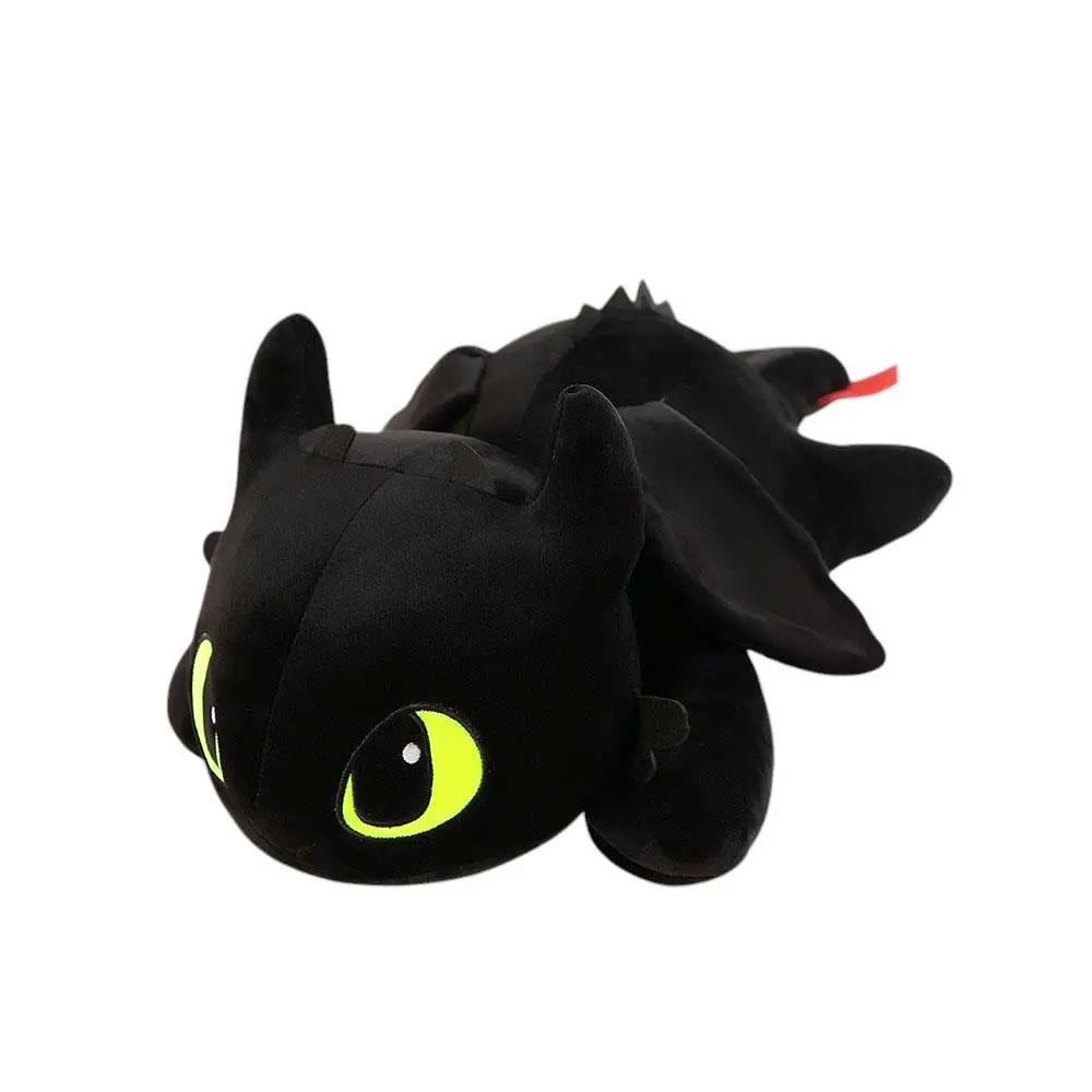 М'яка іграшка дракон беззубик-нічна фурія 40 см Чорний (NR0265_1)