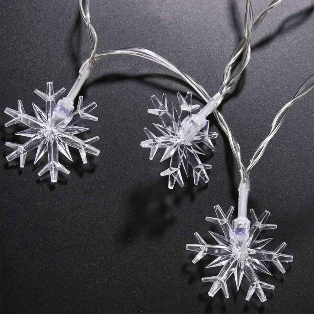 Гирлянда Снежинки от батареек 3 м 20LED Холодный белый (30874519)