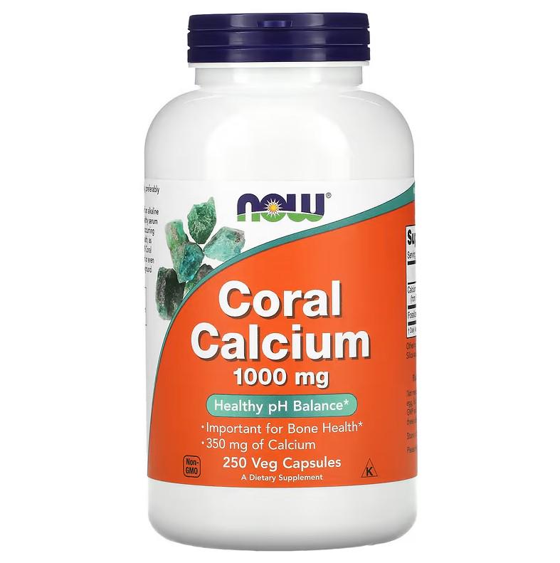 Вітаміни Now Foods Coral Calcium 1000 мг 250 капсул