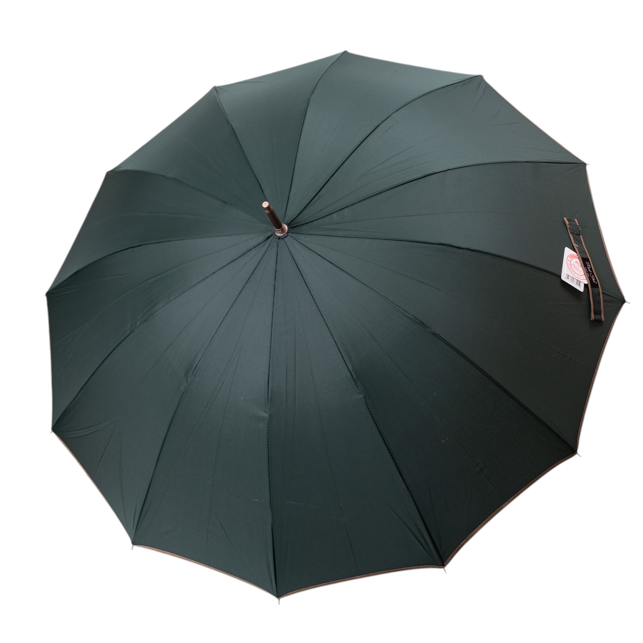 Зонт трость складной полуавтомат купол на 12 спиц d 120 см Зеленый (HP-23-16GR) - фото 4