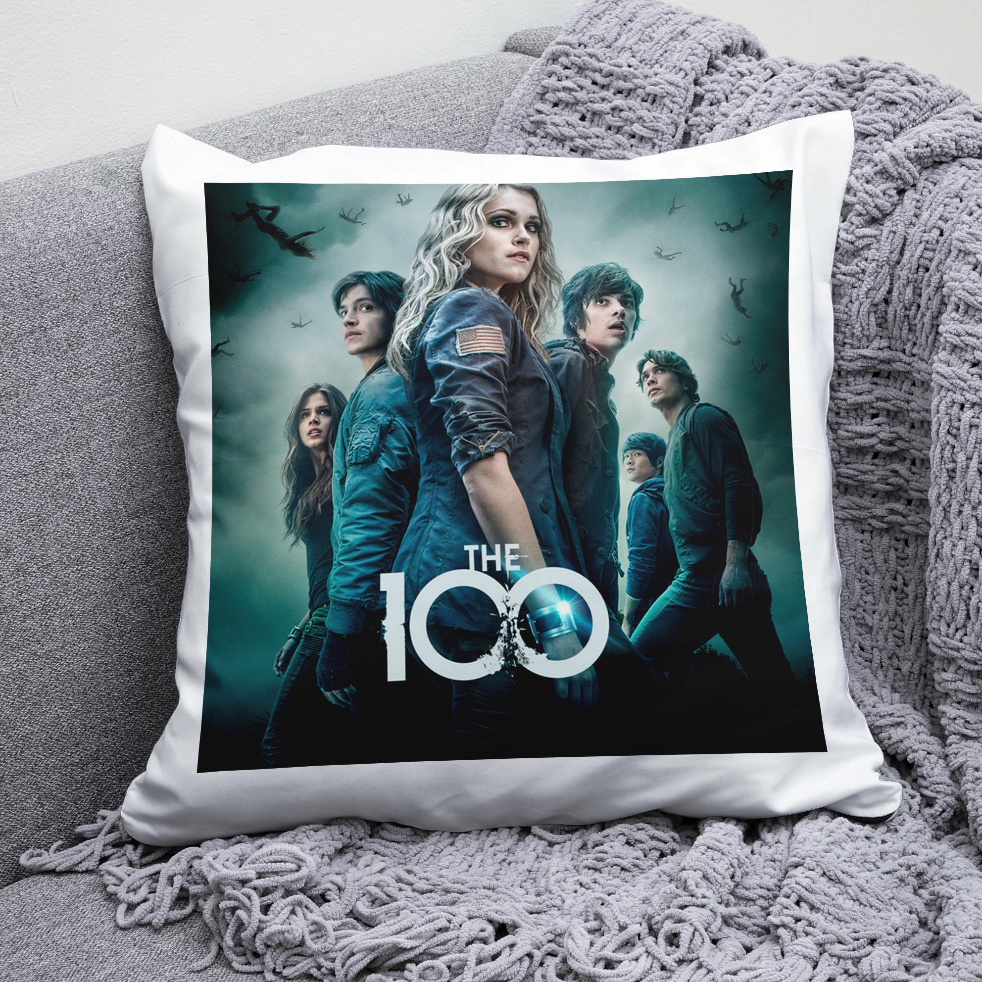 Плюшевая подушка квадрат с принтом The 100