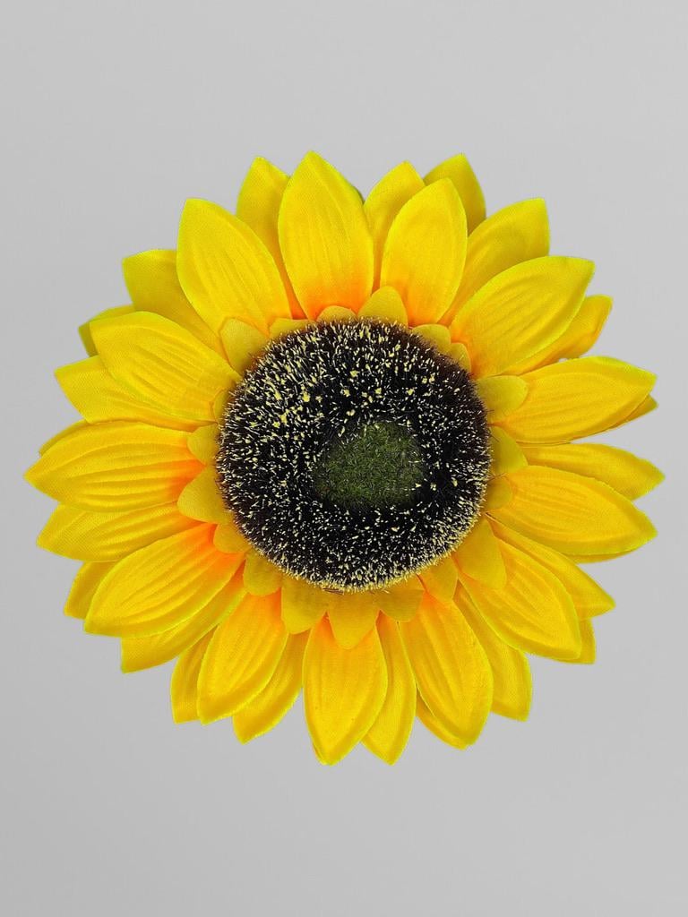 Штучний соняшник голівка 15 см Жовтий (К13178)