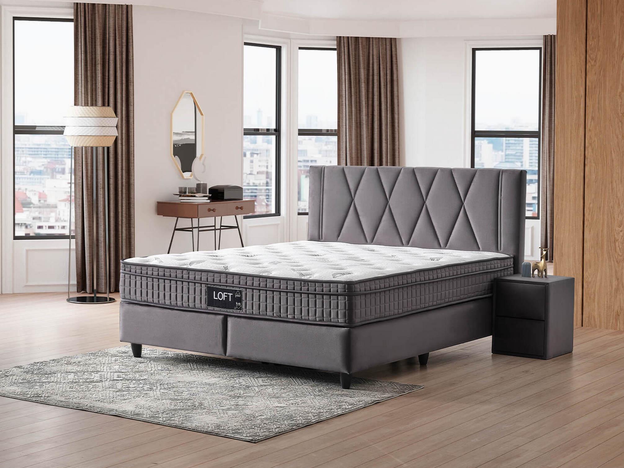 Кровать с матрасом DUNYA Loft 160х200 см (231004-160200) Кровать с матрасом DUNYA Loft 160х200 см (231004-160200)