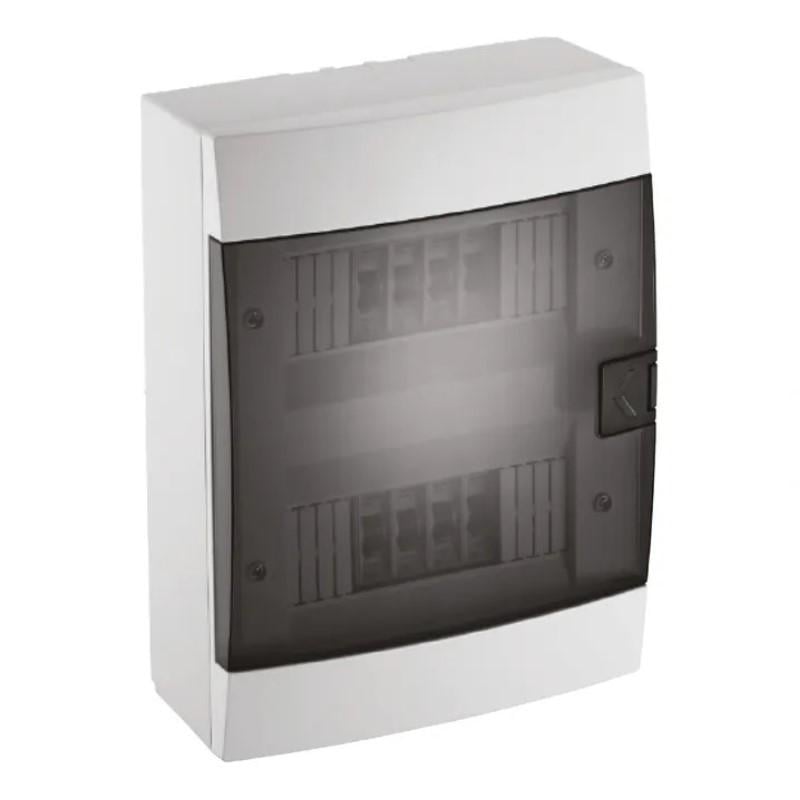 Щиток электрический наружный HOROZ ELECTRIC 16 с пружинной системой блокировки Белый