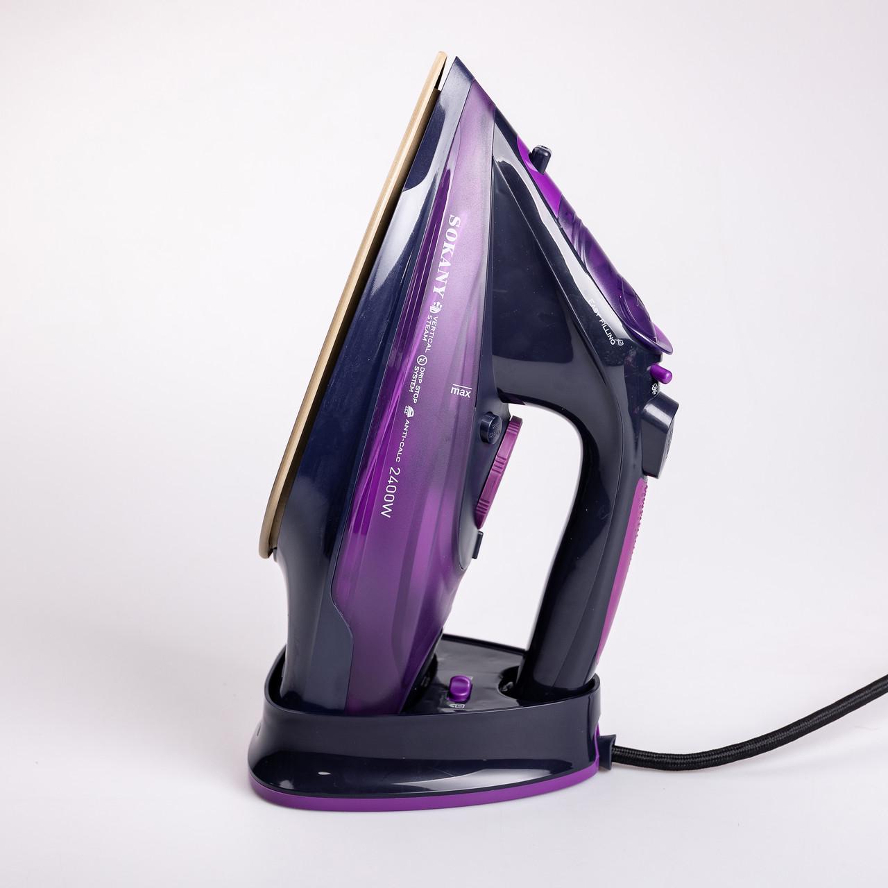 Утюг ручной паровой Sokany беспроводной для одежды 2400 Вт (5699) - фото 18