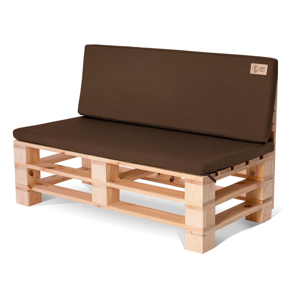 Комплект подушек для садовой мебели SanchoBAG Queens 120x40x10/120х55x10 см Chocolate (pdm-4013-sq110-40)