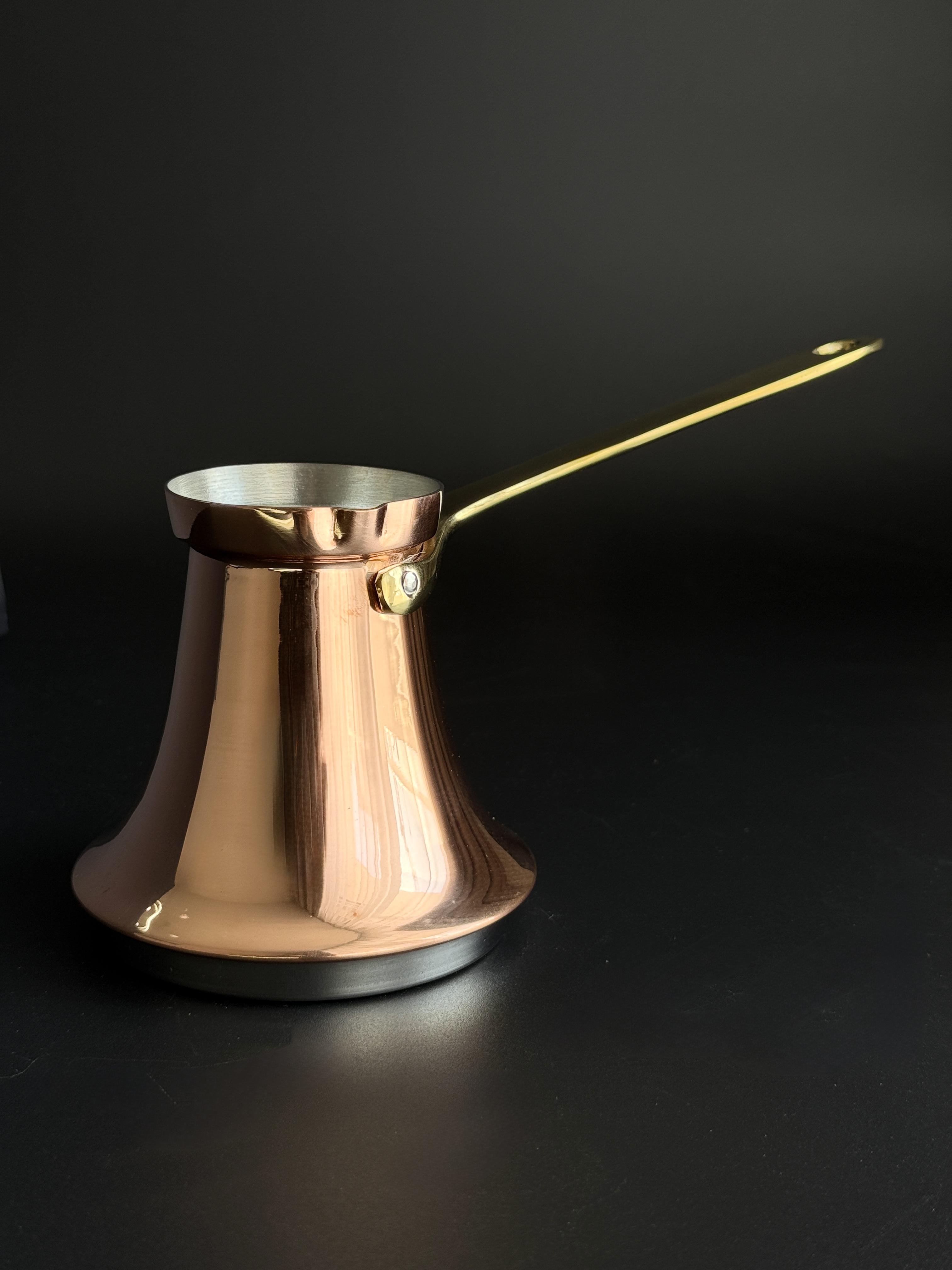 Турка для кофе медная Индукция TF19 классическая ZH 290 мл - фото 3 Турка для кофе медная Индукция TF19 классическая ZH 290 мл - фото 3