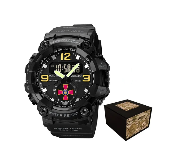 Наручные часы Awarder 003BKSU ЗСУ с коробкой Черный Наручные часы Awarder 003BKSU ЗСУ с коробкой Черный