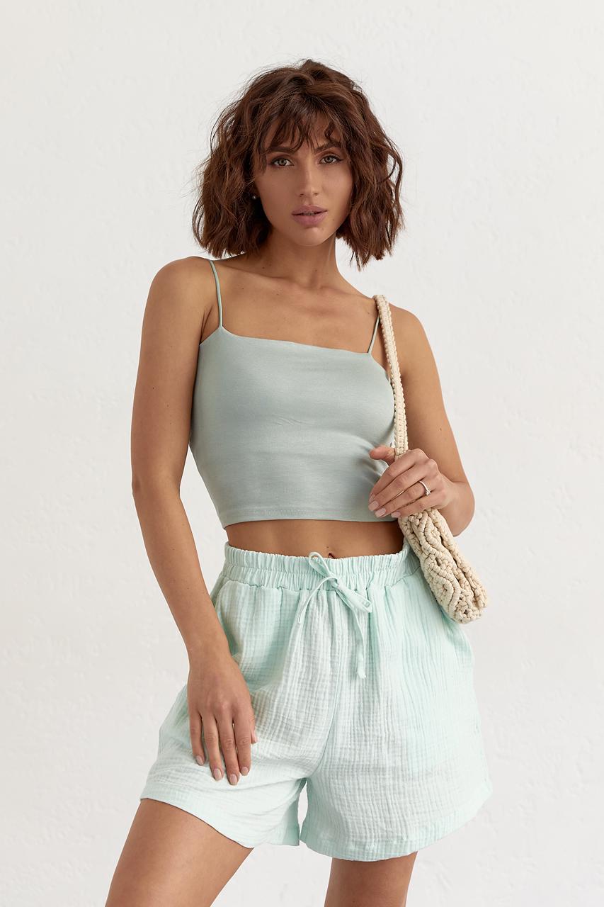 Топ женский на бретелях M Мятный (11022343)