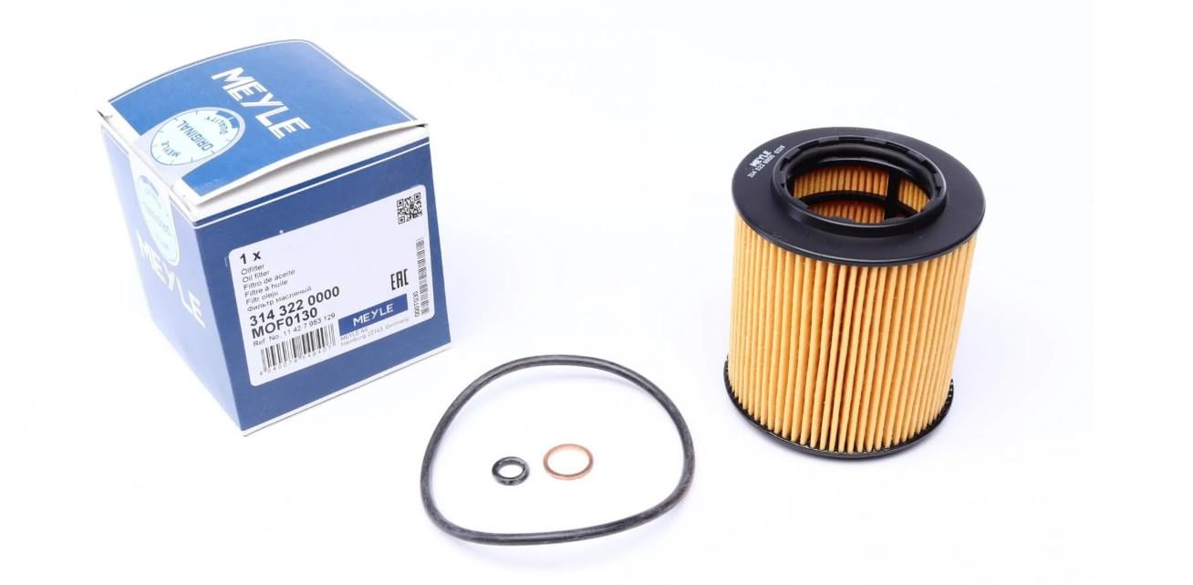 Фильтр масляный Meyle для BMW 1/2/3/4/5/6/7/X1/X3/X4/X5/X6 1,6-4,0 04- (314 322 0000)
