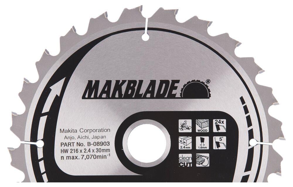 Диск пильний по дереву Makita Makblade 216х30 мм 24T