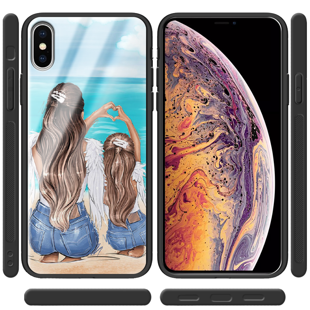 Чехол Boxface iPhone XS Max Family Vacation Черный силикон со стеклом (35321-up2380-37735) - фото 2