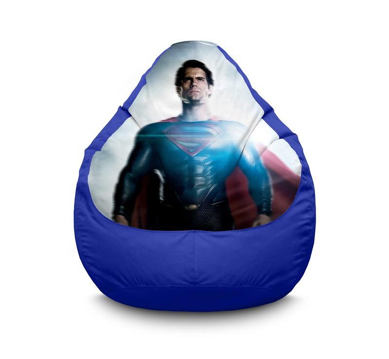 Крісло мішок iPuff Superman Hero Оксфорд XXL 90х125 см Синій