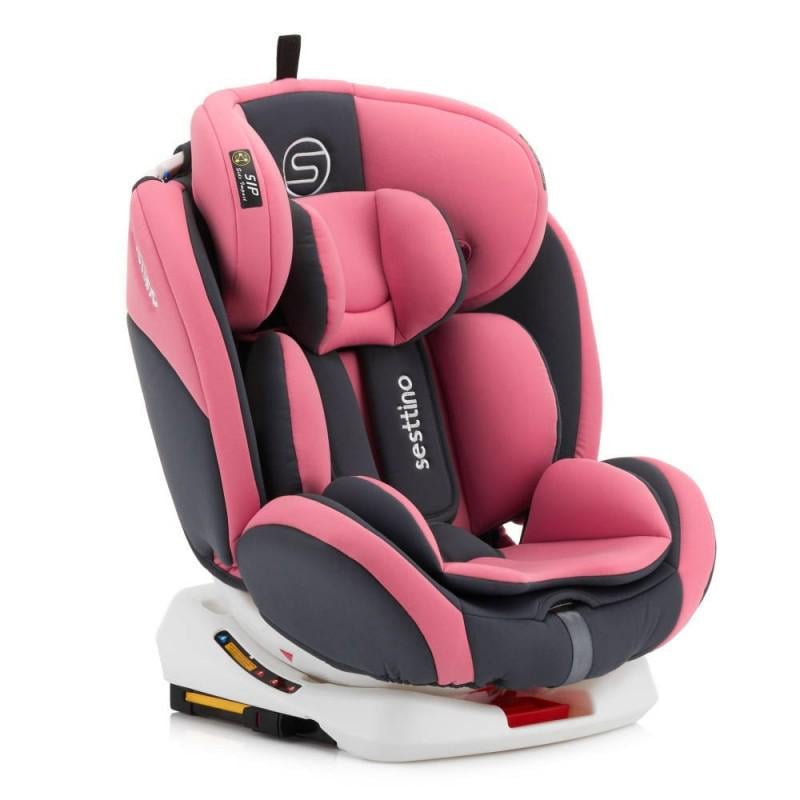 Автокресло Sesttino Oktagon группа 0+/1/2/3 0-36 кг с системой Isofix Розовый/Серый