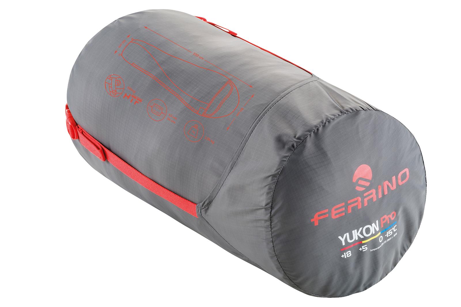 Спальный мешок Ferrino Yukon Pro Lady 0 °C left Scarlet Red/Grey (86367IAA)