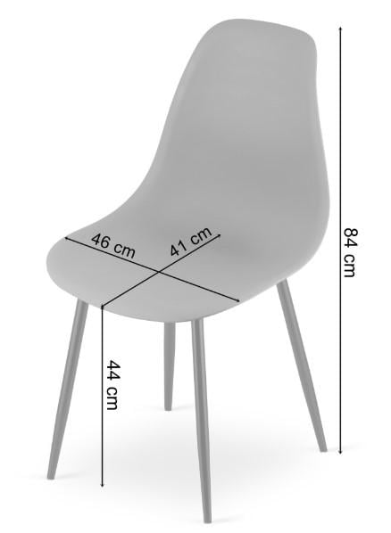 Комплект стол 80 см и стул WAT 2 шт. Черно-белый - фото 7 Комплект стол 80 см и стул WAT 2 шт. Черно-белый - фото 7