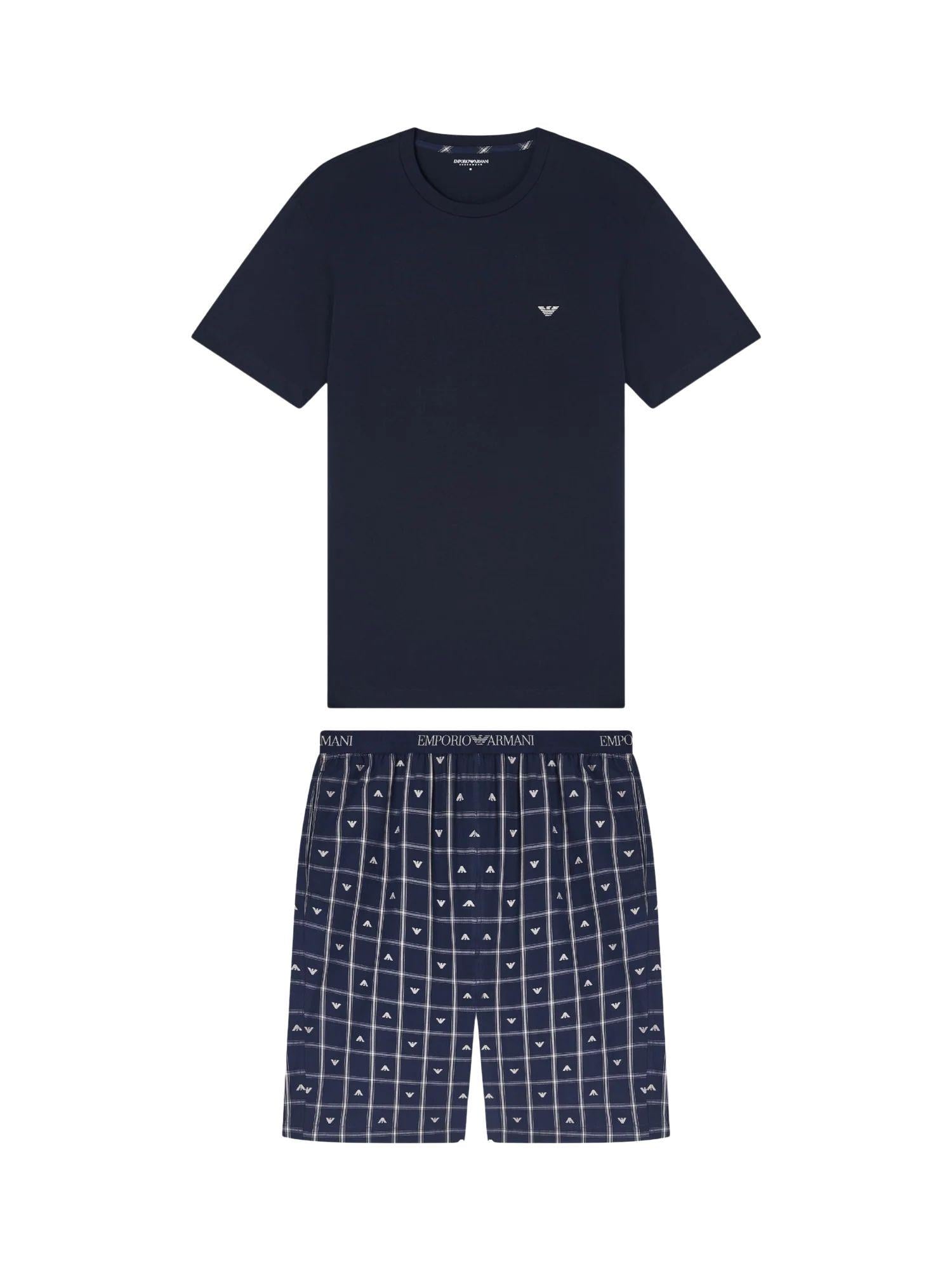 Піжама чоловіча літня Emporio Armani XL Синій (EM000641-bl-nu) Піжама чоловіча літня Emporio Armani XL Синій (EM000641-bl-nu)