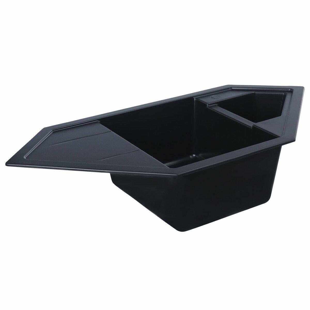 Мойка для кухни гранитная Platinum 9950 PANDORA Черный матовый (9950-21) - фото 3 Мойка для кухни гранитная Platinum 9950 PANDORA Черный матовый (9950-21) - фото 3