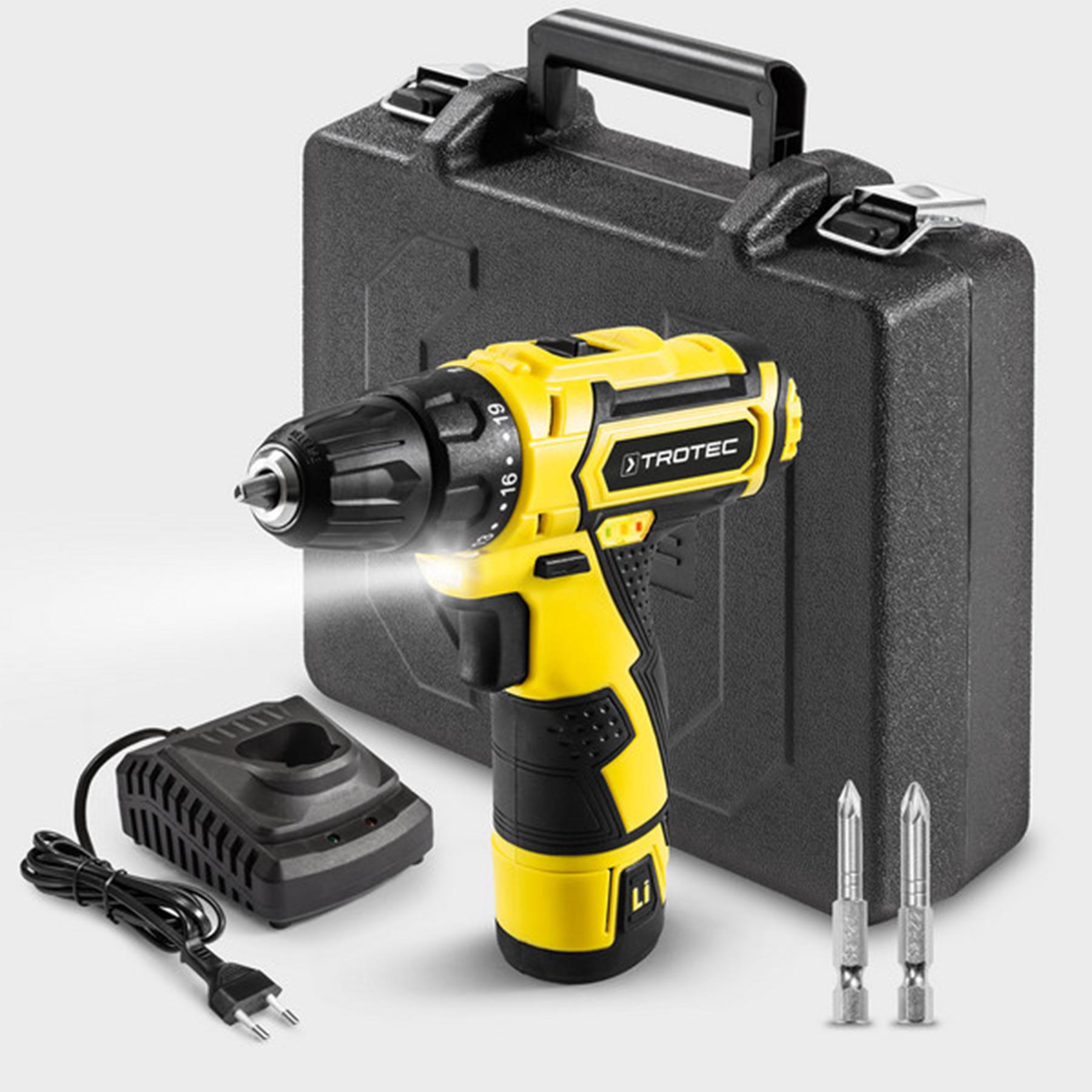 Дриль-шурупокрут акумуляторний Trotec PSCS 11-12V з кейсом (4410000102) - фото 5 Дриль-шурупокрут акумуляторний Trotec PSCS 11-12V з кейсом (4410000102) - фото 5