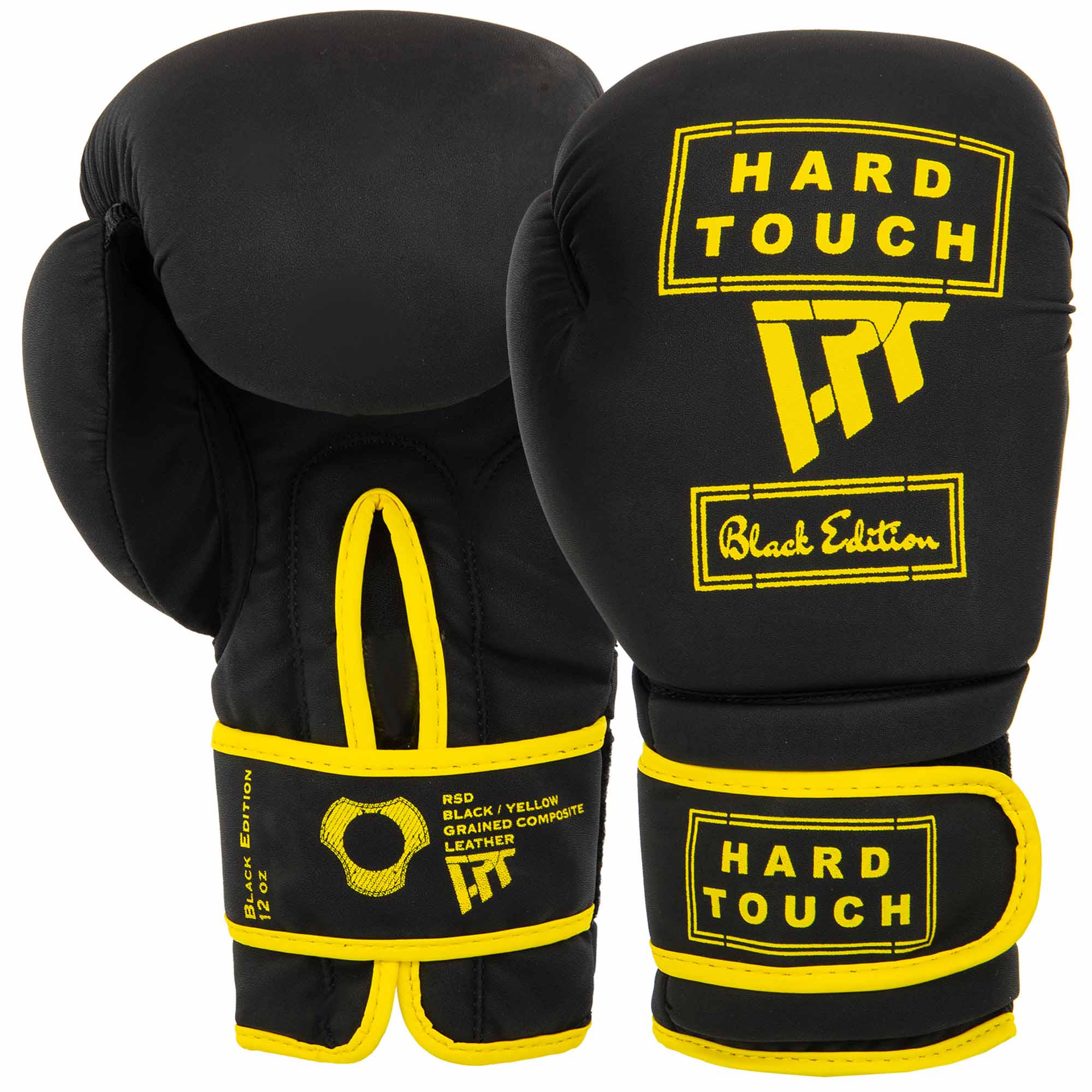 Боксерские перчатки Hard Touch BO-4658 12 oz Черно-золотой (BO-4658_Черно-золотой_12_унц)