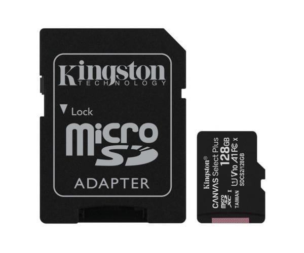 Карта пам’яті Kingston Canvas Select Plus A1 microSDXC Class 10/адаптер SD 128 Gb Black