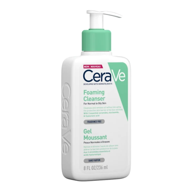 Гель для обличчя та тіла CeraVe Foaming Cleanser інтенсивно очищувальний 236 мл