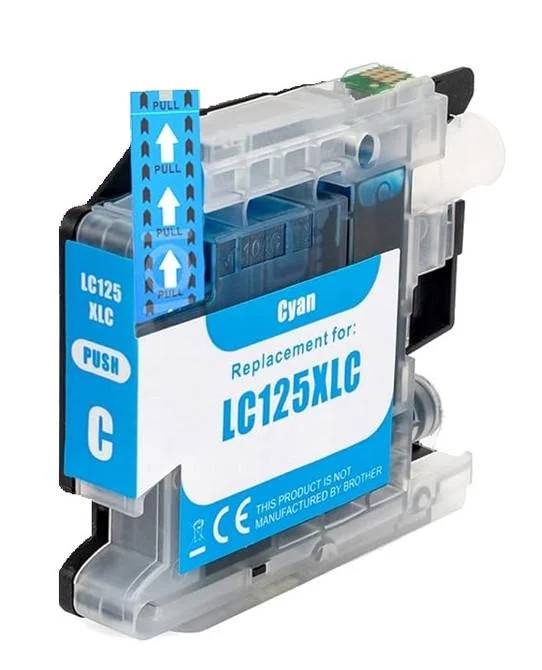 Картридж струйный LCL LC125XL совместимый с Brother Cyan Голубой