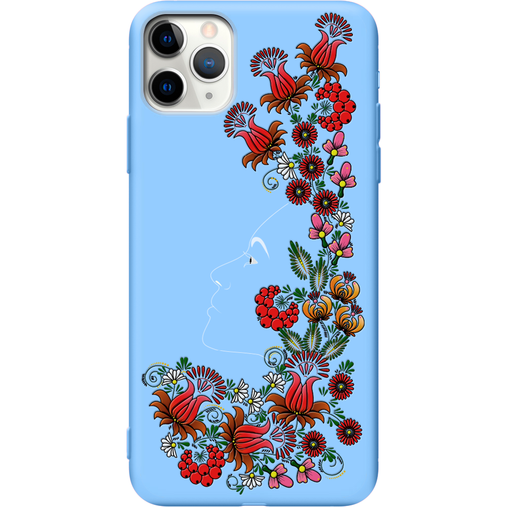 Чохол Boxface iPhone 11 Pro 3D Ukrainian Muse Блакитний силікон (38189-bk64-43045)