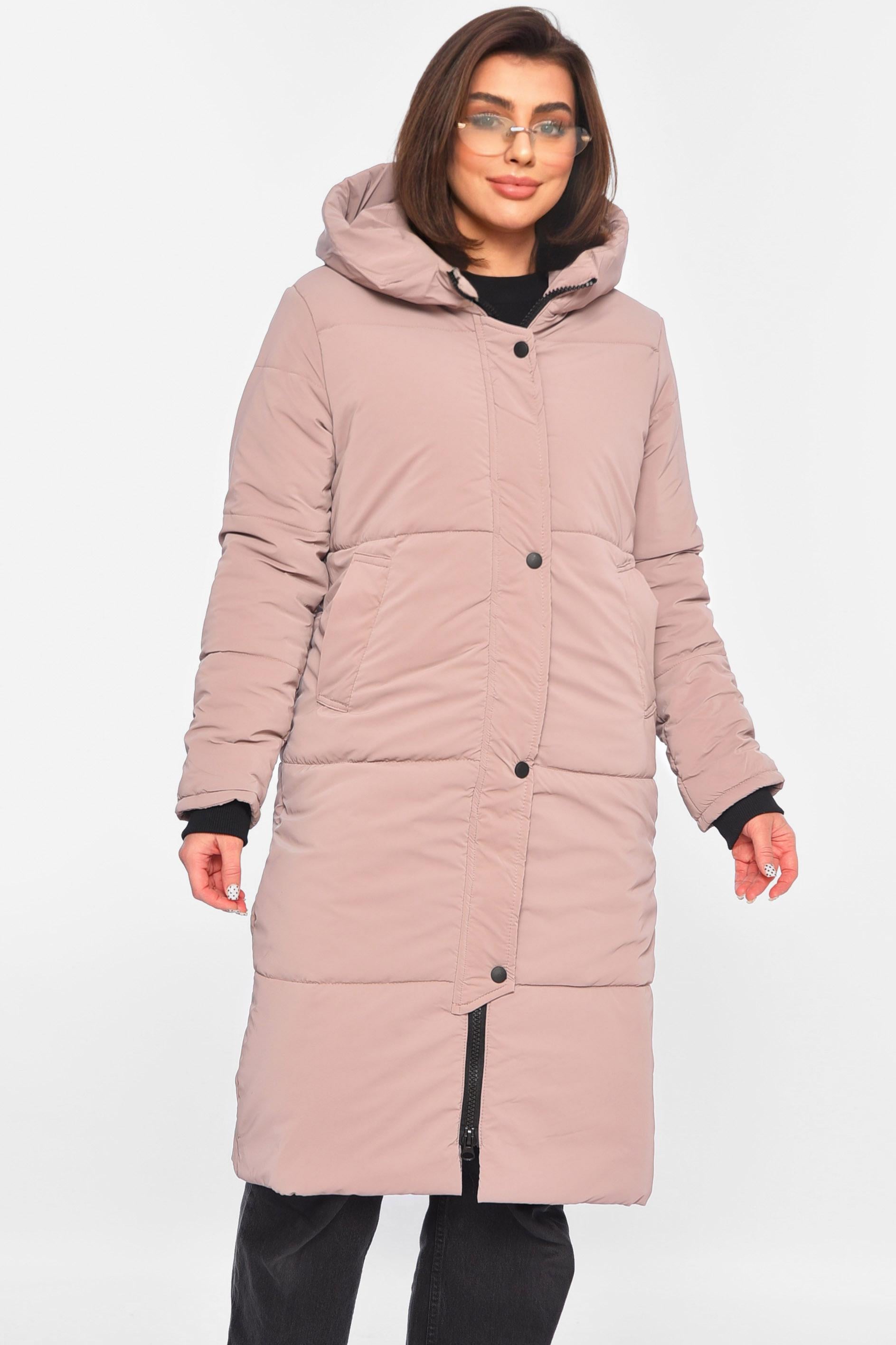 Куртка женская удлиненная демисезонная M Темно-розовый (196584)