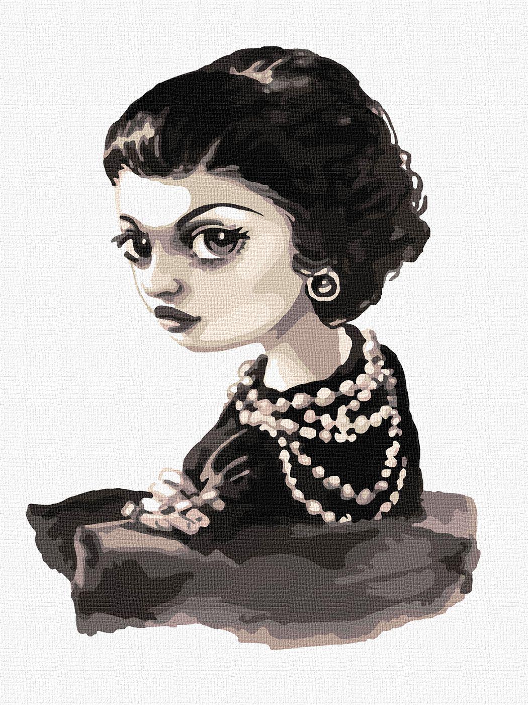 Картина по номерам Идейка Коко Шанель 30x40 см (KHO4873)