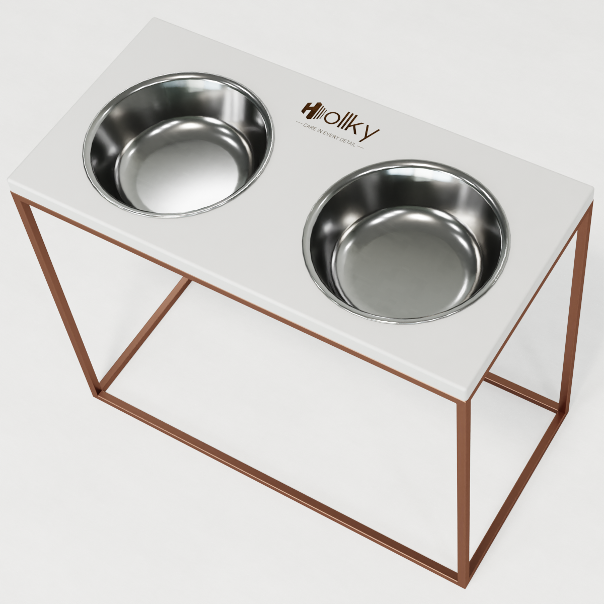 Миски на подставке для больших собак Hollky Base XL20 2х1,8 л (BXL40-522640-GLWH) - фото 7 Миски на подставке для больших собак Hollky Base XL20 2х1,8 л (BXL40-522640-GLWH) - фото 7