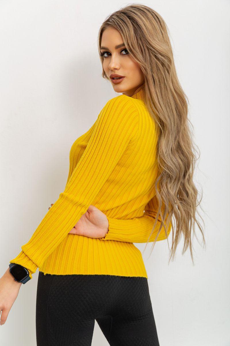 Гольф жіночий у рубчик Ager 221R8868-1 S/M Гірчичний (9621856) - фото 4 Гольф жіночий у рубчик Ager 221R8868-1 S/M Гірчичний (9621856) - фото 4