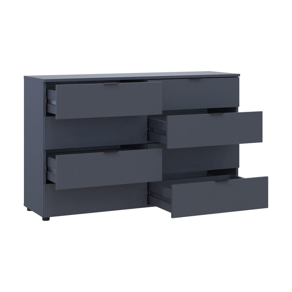 Комод Doros Рон 8 DRS-011775 8 ящиков 130х38х81 см Графит (41516173) - фото 6 Комод Doros Рон 8 DRS-011775 8 ящиков 130х38х81 см Графит (41516173) - фото 6