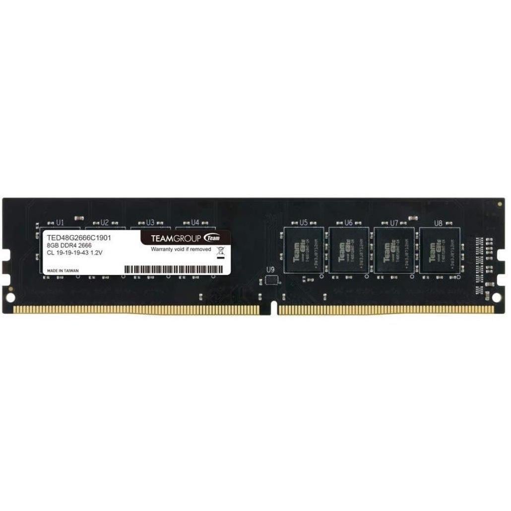 Оперативная память Team Elite DIMM 8 Гб DDR4 2666 МГц CL19 Черный (TED48G2666C1901)