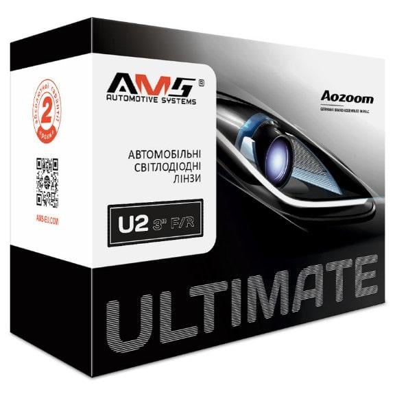 Лінзи автомобільні світлодіодні LED AMS ULTIMATE U2 3,0'' F/R - фото 2