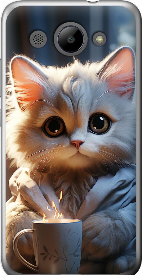 Чехол на Huawei Y3 2017 White cat (5646t-991-42517) Чехол на Huawei Y3 2017 White cat (5646t-991-42517)