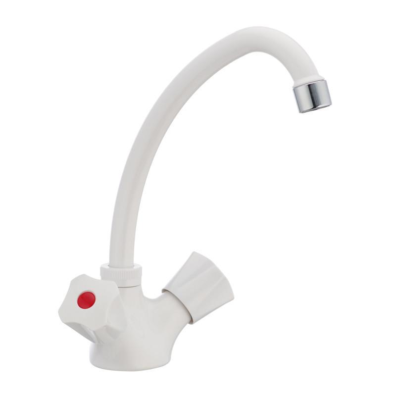 Смеситель для кухни PLAMIX Omega-271 без подводки Белый (PM0020)