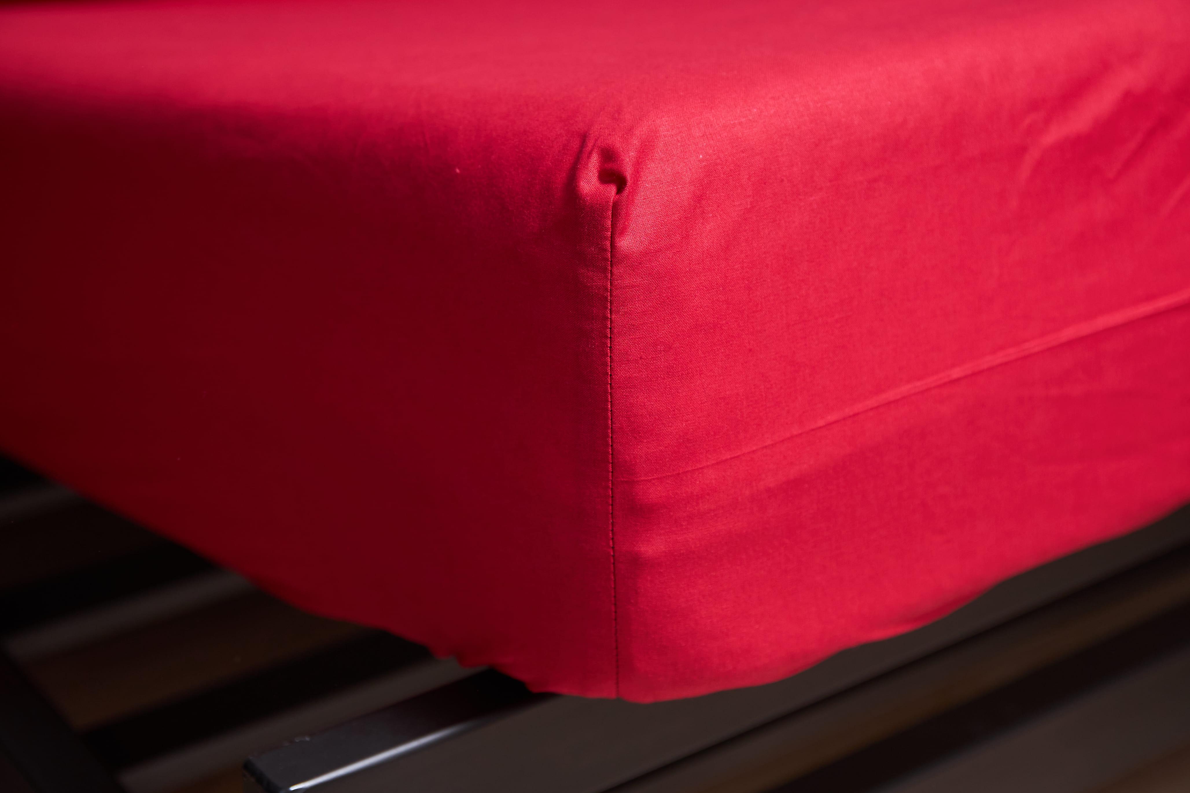 Простынь на резинке Moon&Star Gold Люкс бязь 120х200х25 см Cherry red (MS-850000108)