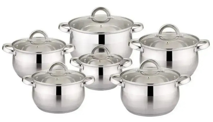 Набор кастрюль из нержавеющей стали Bohmann 12 предметов (27864823)
