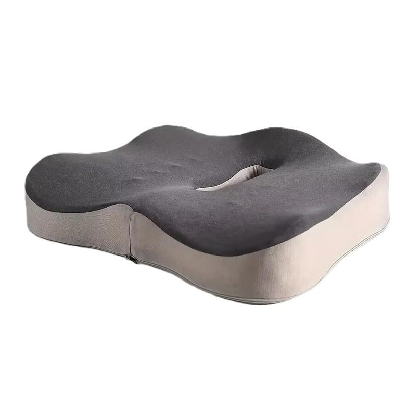 Подушка для сидения RIAS AS-100 с эффектом памяти и съемным чехлом Grey-Beige (3_08616)