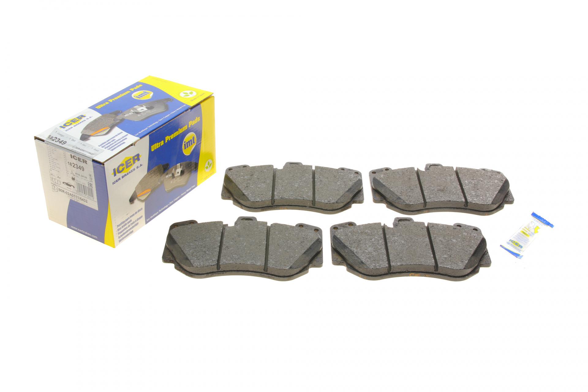Тормозные колодки передние ICER для Audi A4 06-15/A5 10-17/A8 02-10/Q3 19-/R8 07-/VW Phaeton 05-16 (182349)