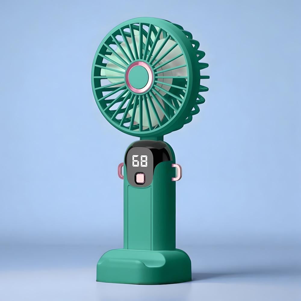 Вентилятор на аккумуляторе USB-Type C 5 режимов Мятный (JX-995)