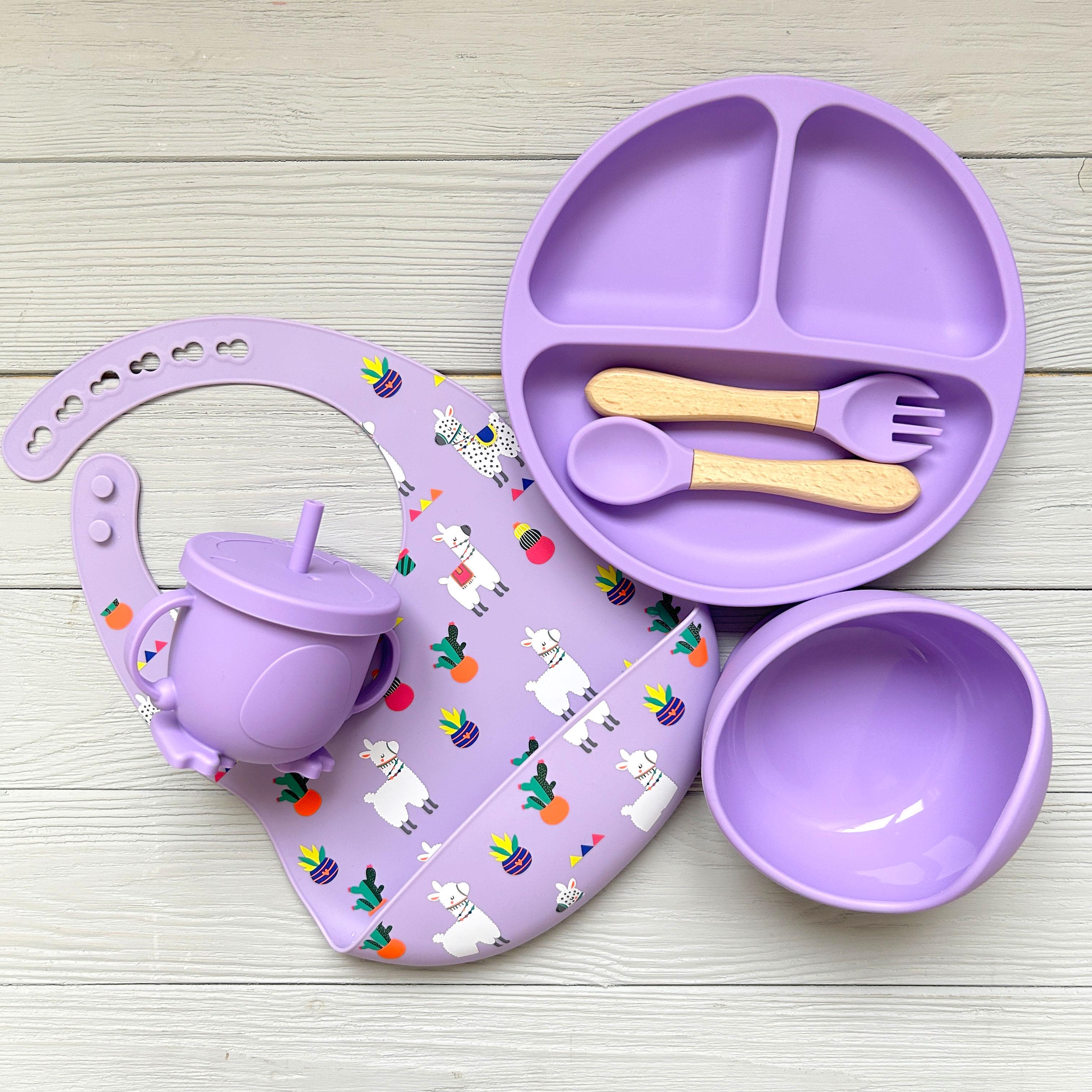 Набор детской посуды из силикона RNSH img_e9967 Фиолетовый (65585)