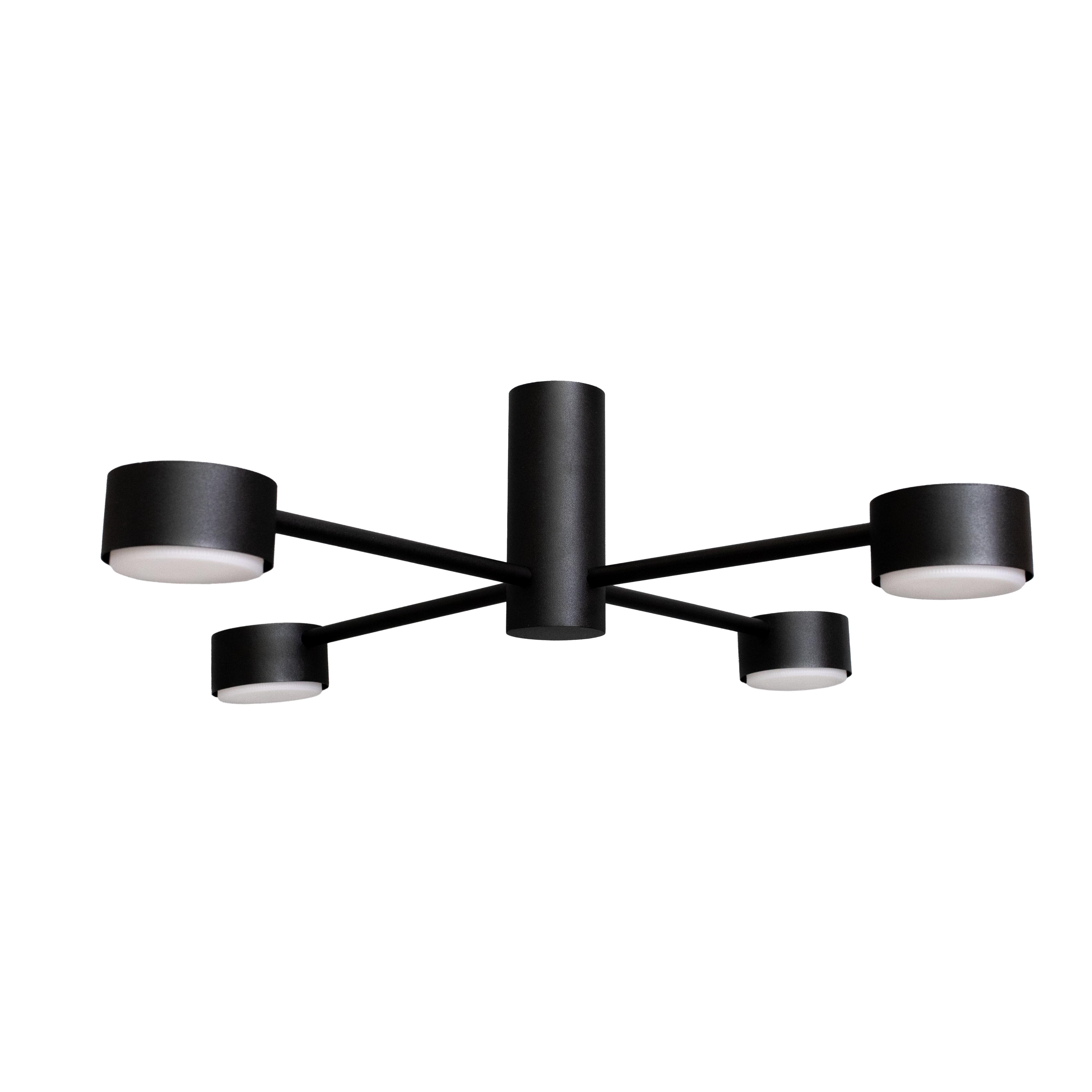 Люстра потолочная MSK Electric Copter на четыре круглых плафона под лампы GX53 NL 8041-4 BK Черный