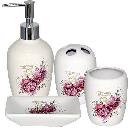 Набор аксессуаров для ванной комнаты Цветы (472882-Prob)